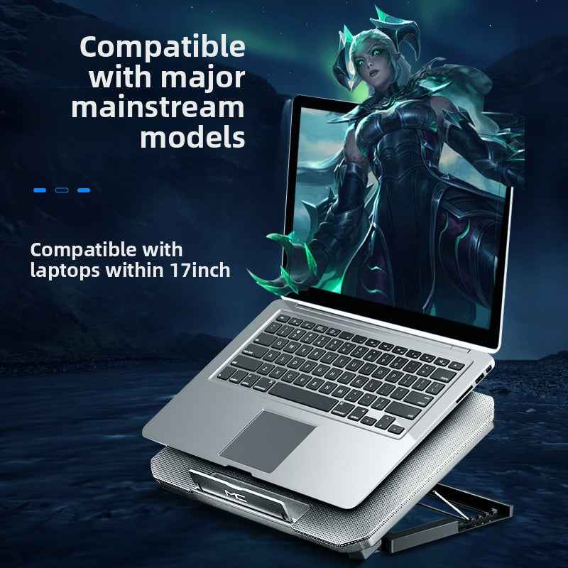 Adjustable Laptop Cooling Stand with Multi-Fan