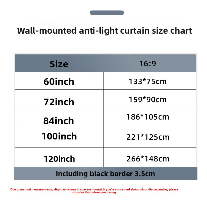 Projector Portable Screen, Portable & Foldable: Easy to carry and store, Wall-Mounted Design: Convenient installation, Multiple Sizes & High-Quality Material