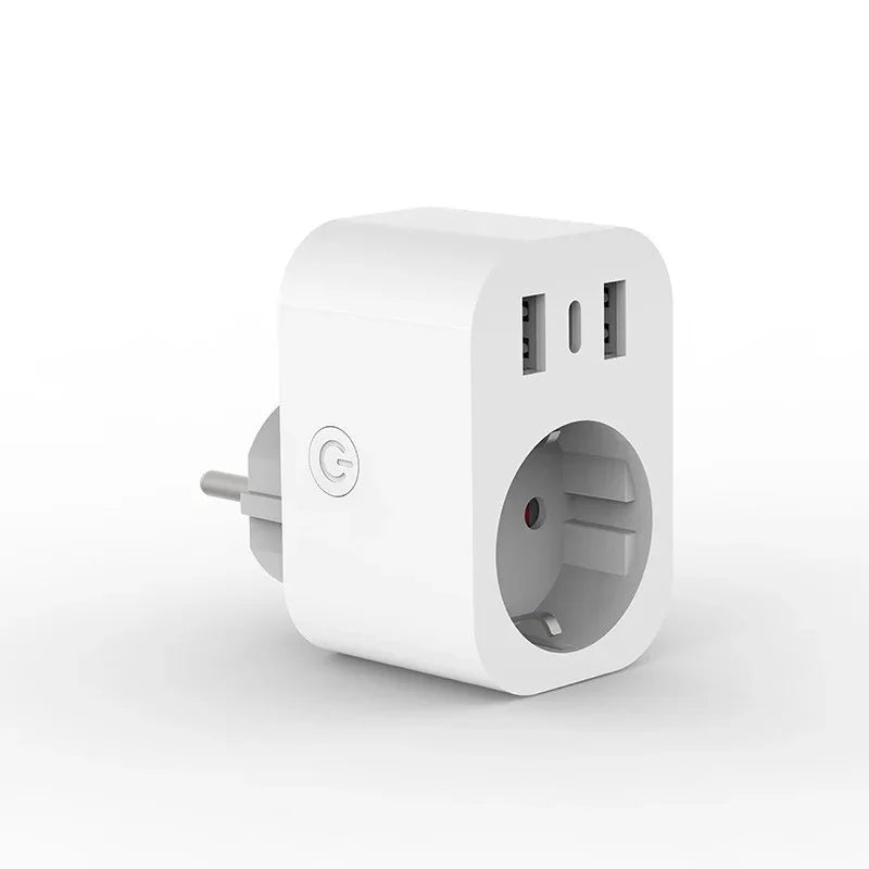 Smart WiFi Socket - Remote Control with Tuya App, Dual Charging Ports, Multi-Region Compatibility - ZeeTec Store