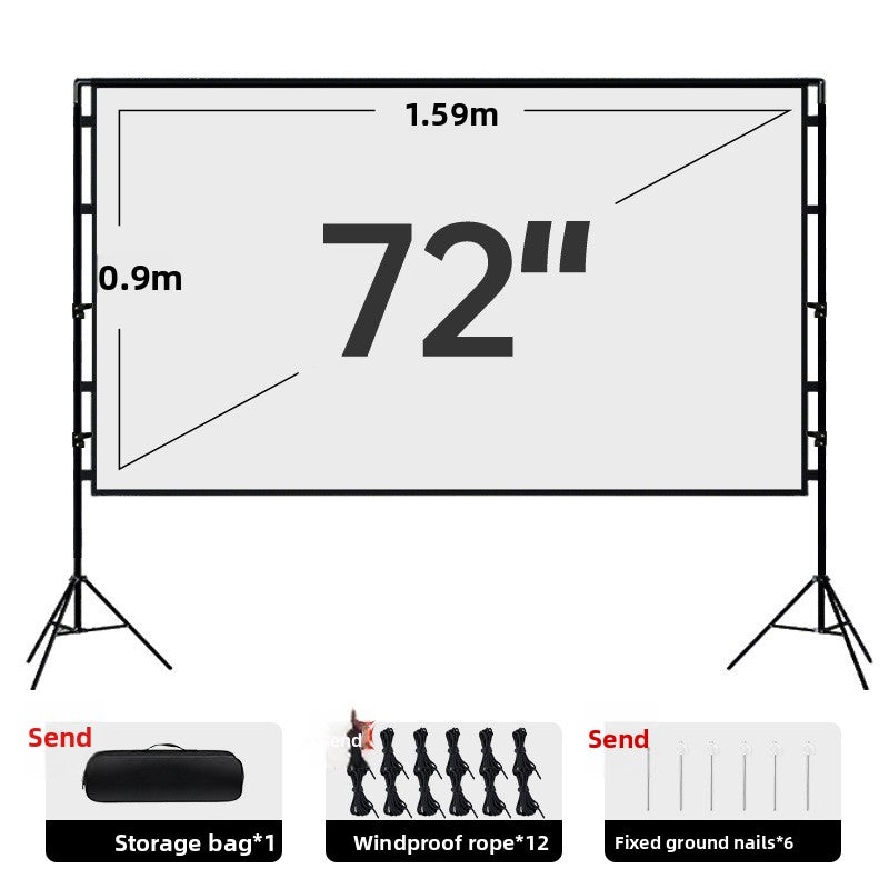 Portable Dual Stand Projector Screen