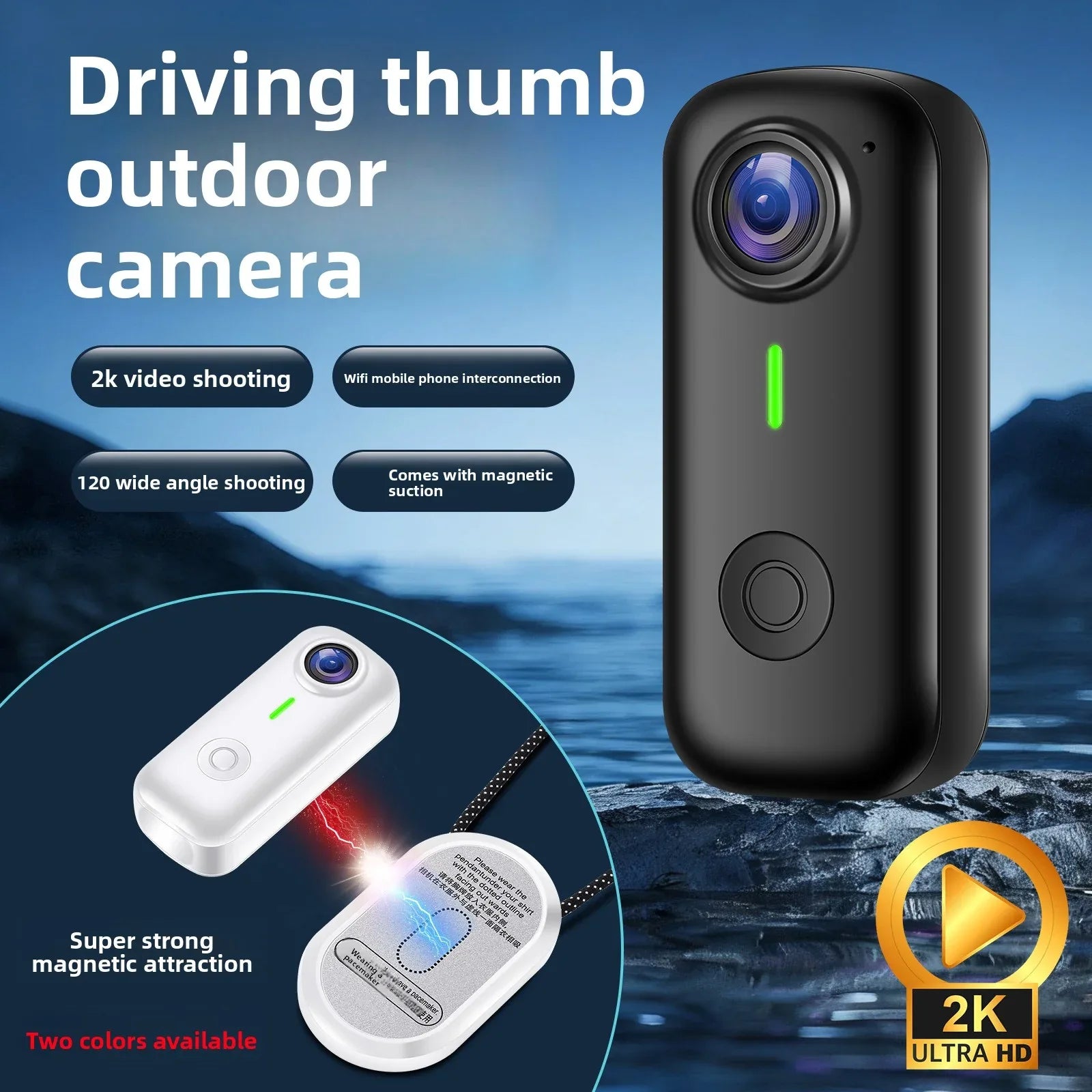 Thumb Cycling Camera for Hands-Free Filming on the Go - ZeeTec Store