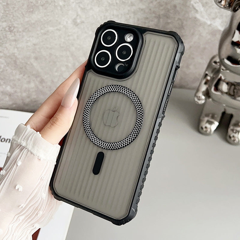 Magnetic Phone Case for iPhone with Shockproof Corners and Anti-Slip Grip