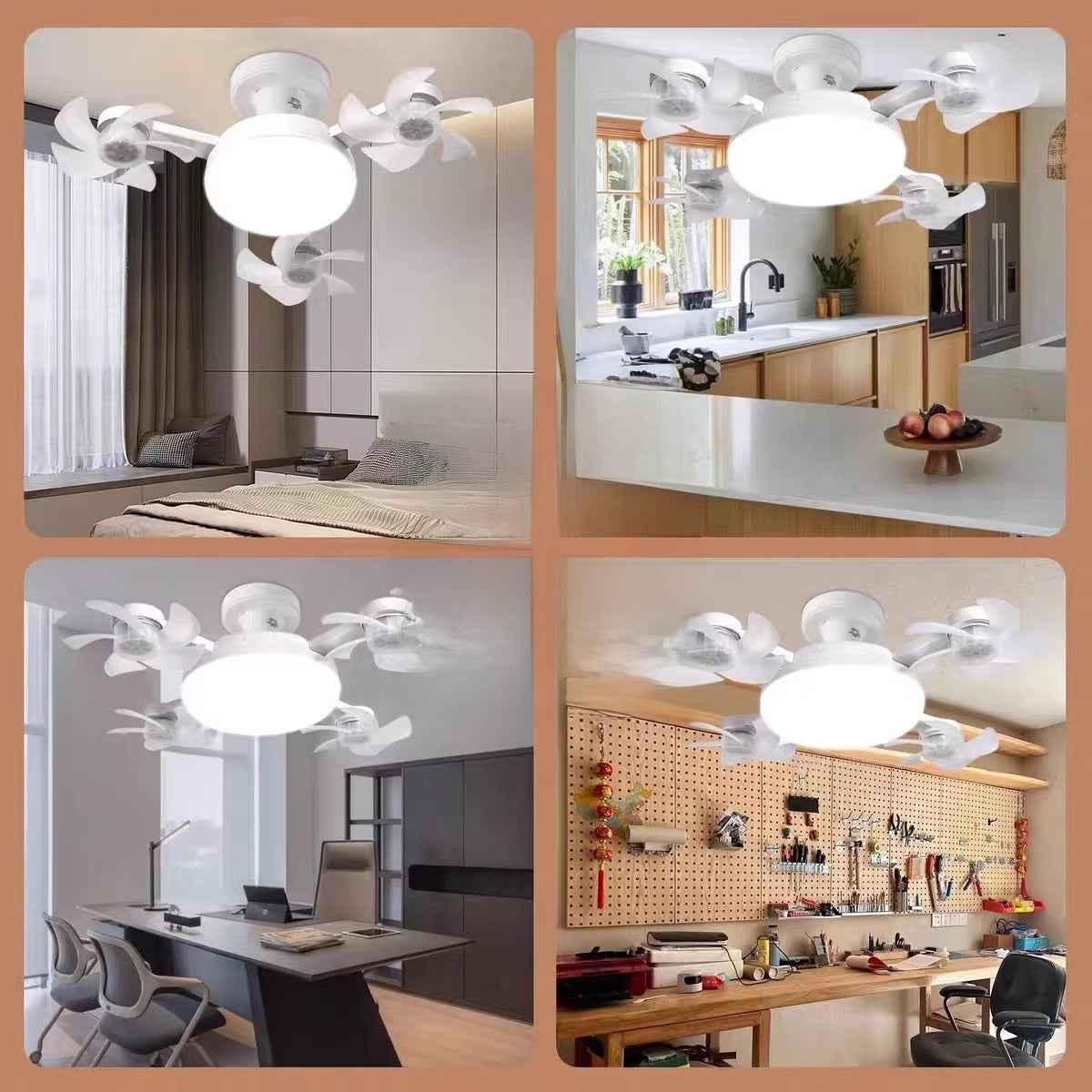 Smart Remote Control Ceiling Fan Light