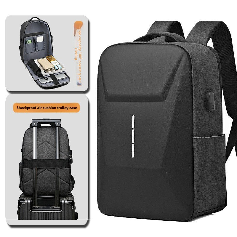 Hard Shell Laptop Backpack with Reflective Strips