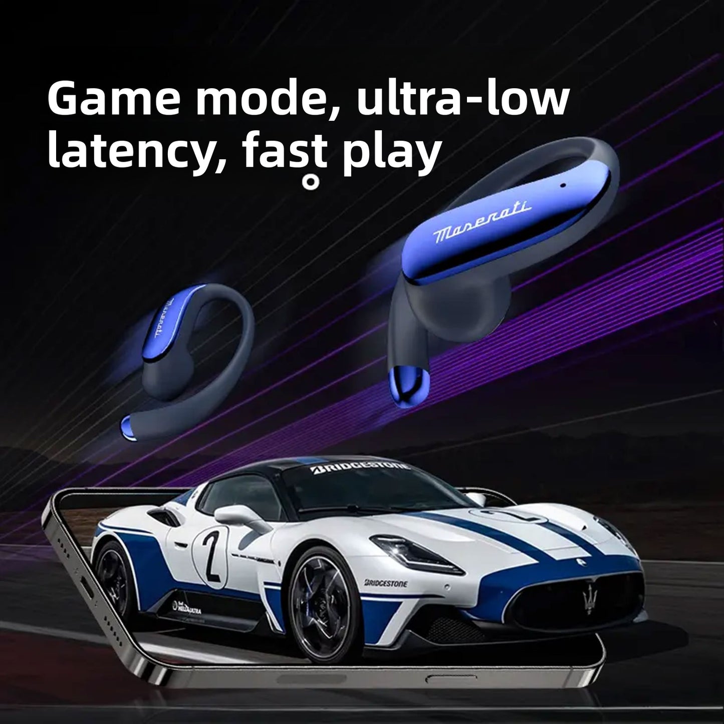 Wireless Open Ear Bluetooth Headphones AI Translation Noise Cancellation