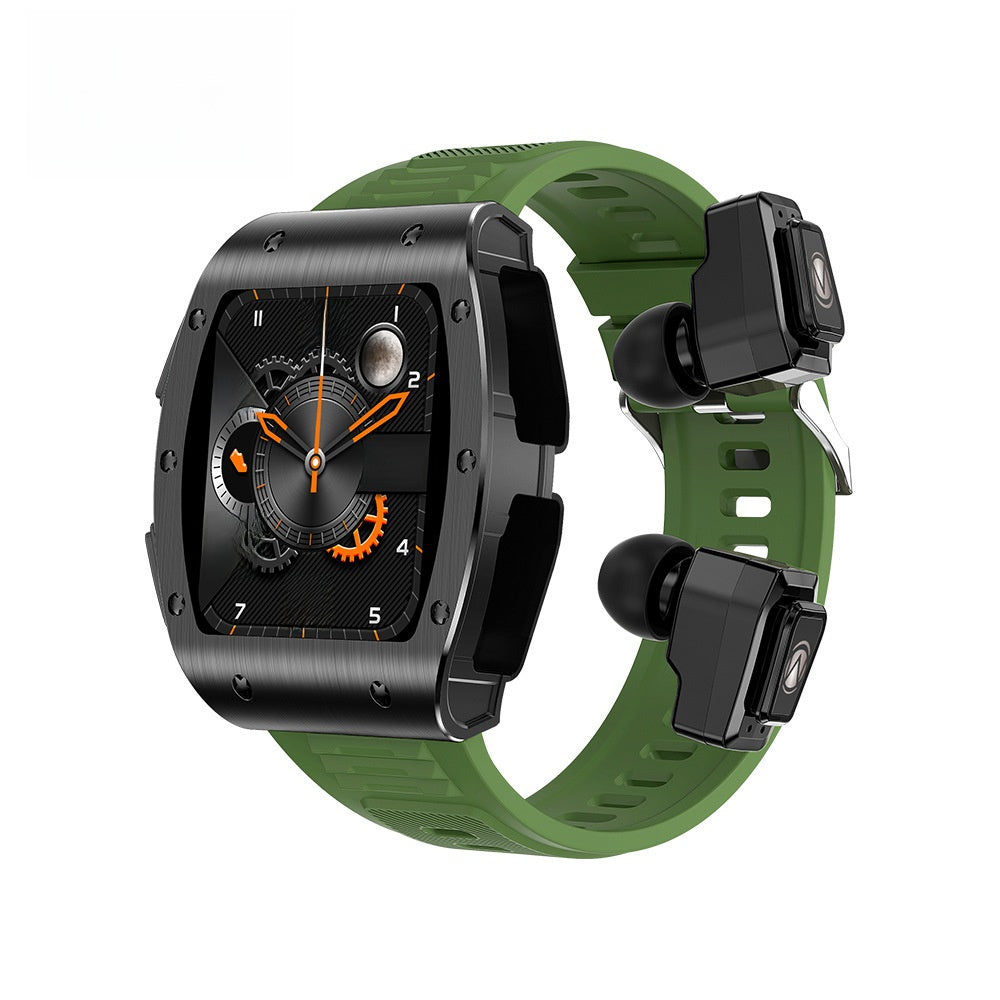Bluetooth Smart Watch Built-in Earbuds with Health Monitoring