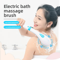 Waterproof Electric Shower Brush with Long Handle