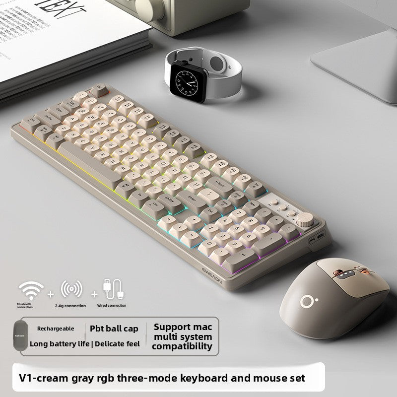 Wireless Keyboard Mouse Backlight Mechanical Feel