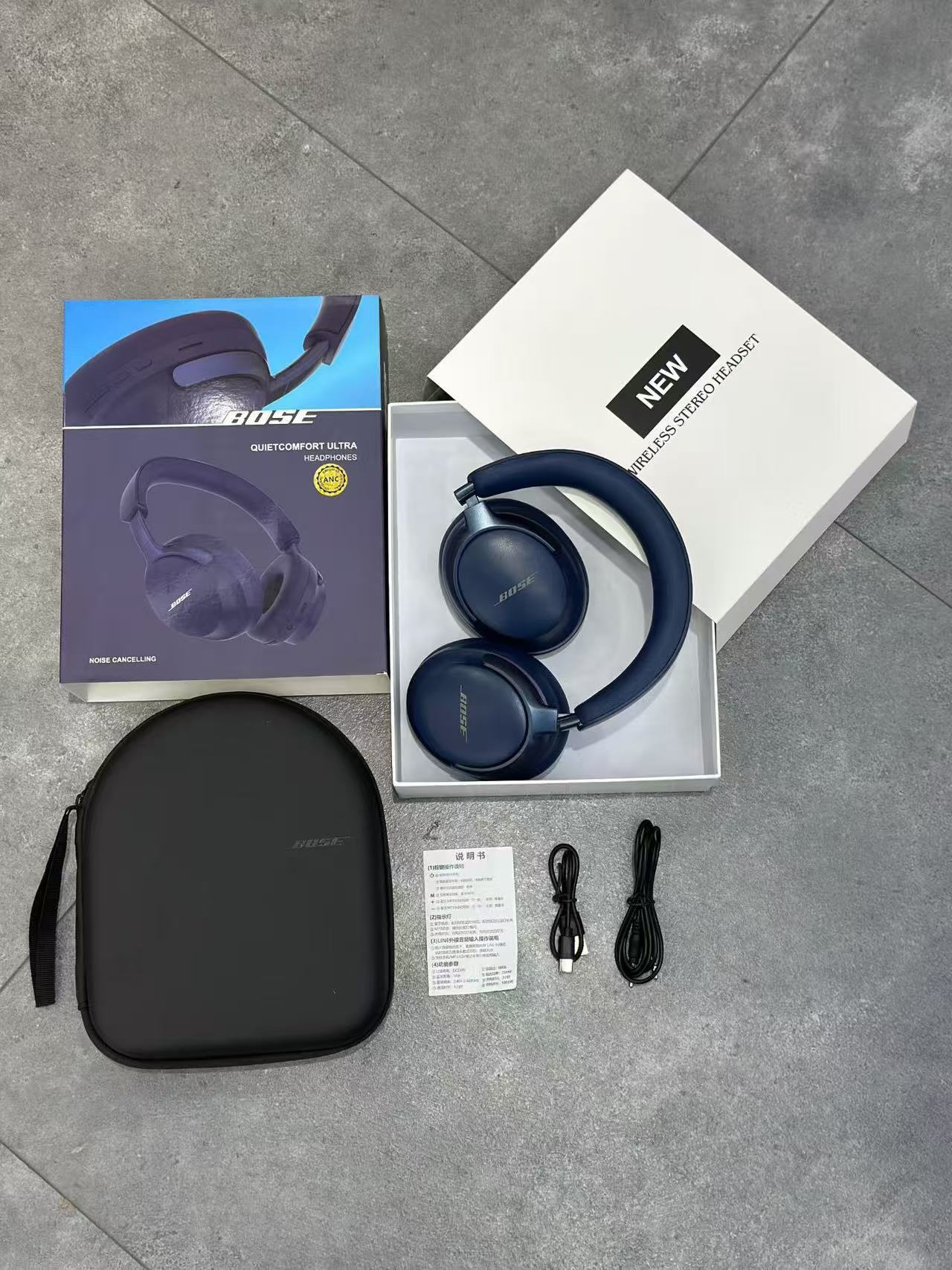 QC55 Foldable Bluetooth Headphones Foldable Design Stereo Sound