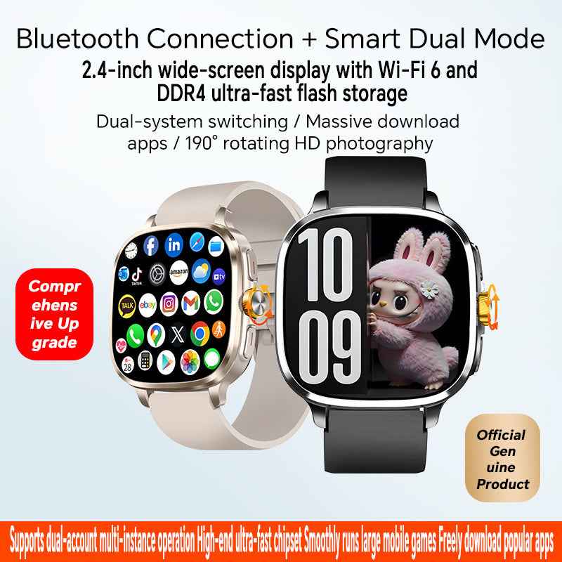 Android Smart Watch with Health Monitoring WiFi Bluetooth Call NFC