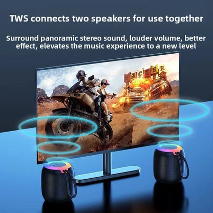 Wireless Bluetooth Speaker with Colorful Ambient Night Light