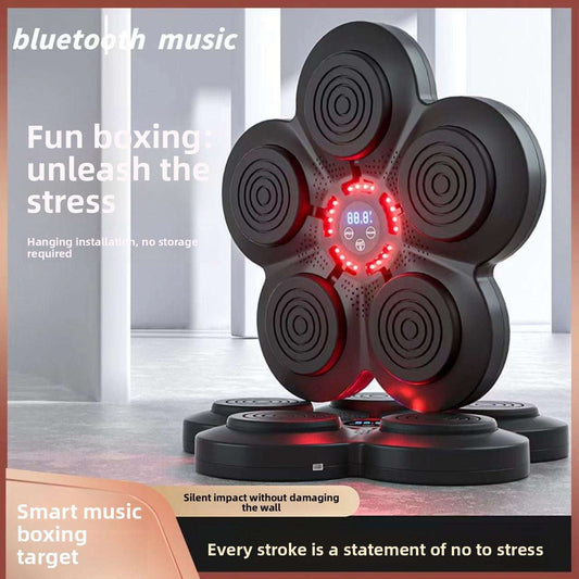 Smart Music Boxing Target, LED Button Design, Stress Relief, Portable & Lightweight, Bluetooth and LED Lights
