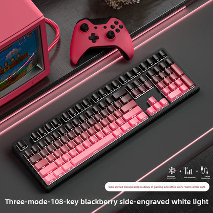 Wireless Mechanical Keyboard with Bluetooth Triple-Mode Connectivity
