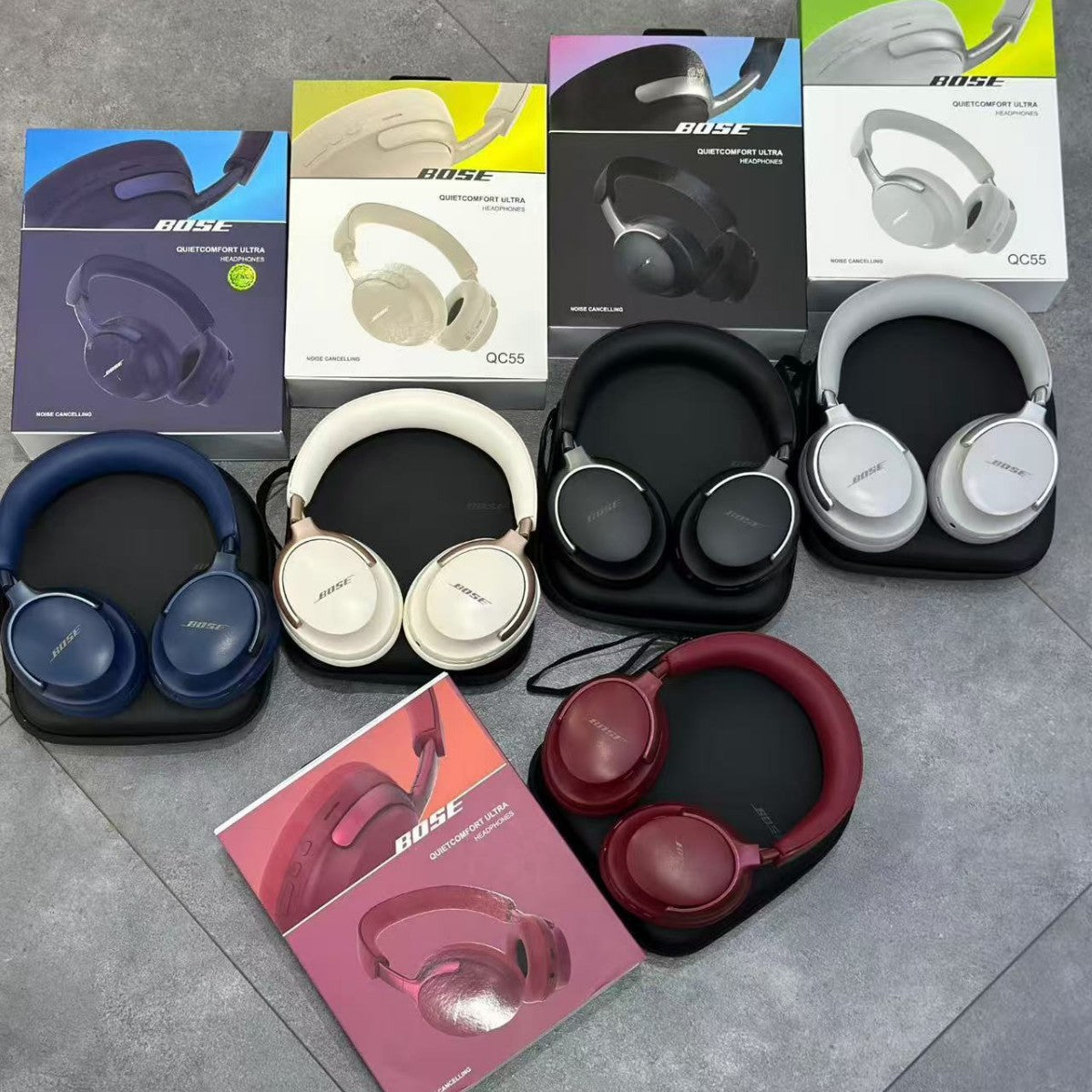 QC55 Foldable Bluetooth Headphones Foldable Design Stereo Sound