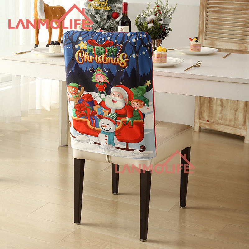 Christmas chair back cover Festive Decorative Design