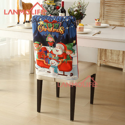 Christmas chair back cover Festive Decorative Design
