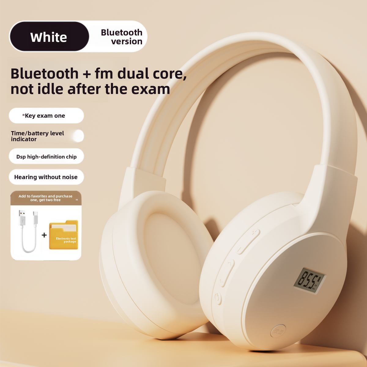 CET Exam Headphones with FM Radio and Bluetooth - ZeeTec Store