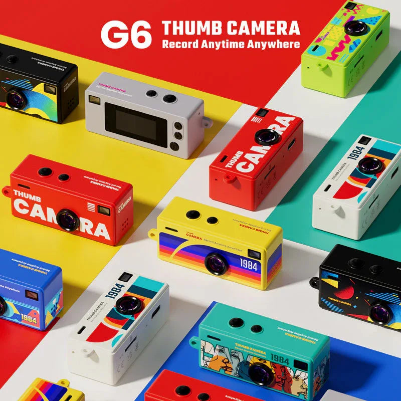 Vintage Mini High-Definition Camera - Compact 1080P Thumb-Sized Retro Camera with 0.96-Inch Display and 3-Hour Battery Life for Travel & Vlogging - ZeeTec Store