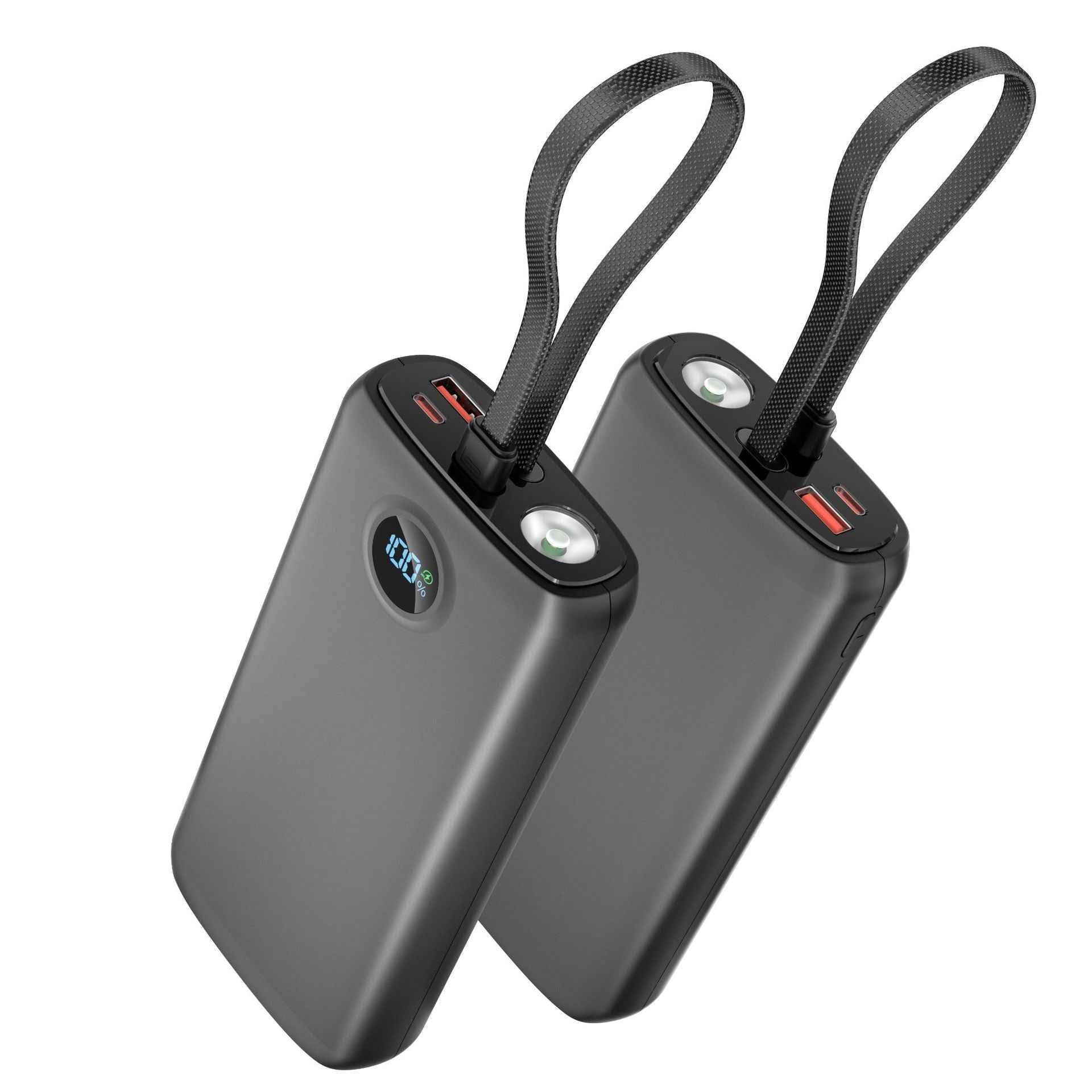 45W Laptop Power Bank with Built-in Cable