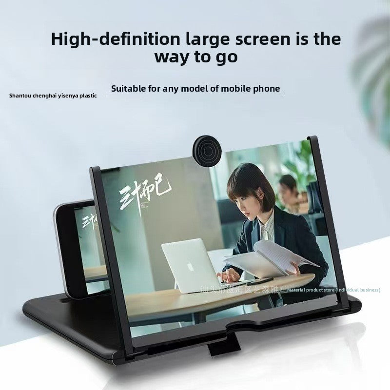 Portable Pull-Out Phone Screen Amplifier with Stand, Portable Design Compact pull-out structure, High-Definition Viewing 3-4x magnification with ultra-clear optical effects, Eye Protection Reduces glare and radiation from screens