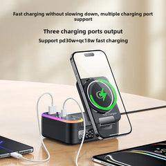 Digital clock magnetic wireless charger