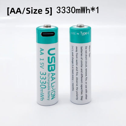 Fast Rechargeable Lithium Batteries AA/AAA sizes for electric toys, remote controls, flashlights, and small appliances.