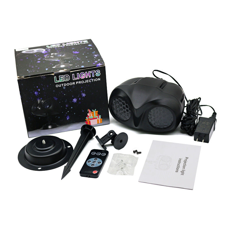 Christmas Snowflake Projector Light, Replaceable Film Patterns with High Brightness, Dual Usage (Indoor and outdoor)