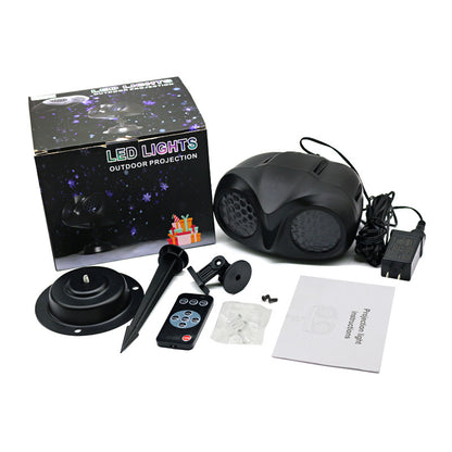 Christmas Snowflake Projector Light, Replaceable Film Patterns with High Brightness, Dual Usage (Indoor and outdoor)
