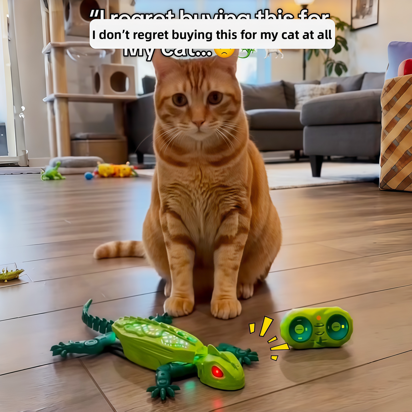 Electric Remote-Controlled Climbing Lizard Toy for cats