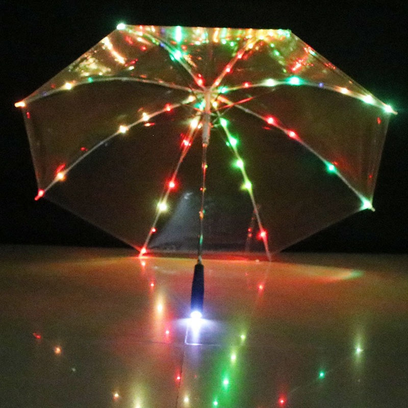 Creative Transparent Colourful Illuminating Umbrella