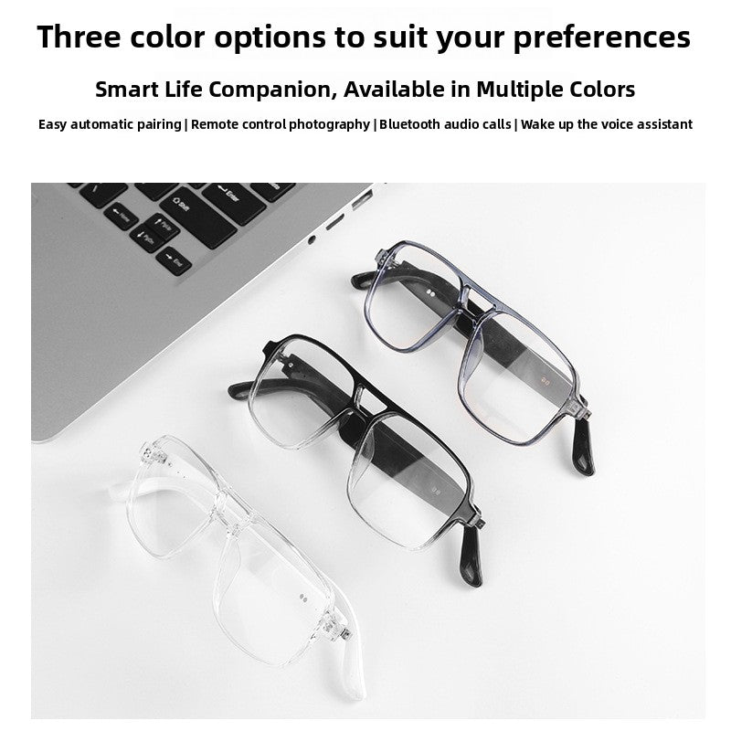 Smart Photochromic Bluetooth Audio Glasses, Open-Ear Audio, Touch Control and Lightweight Design