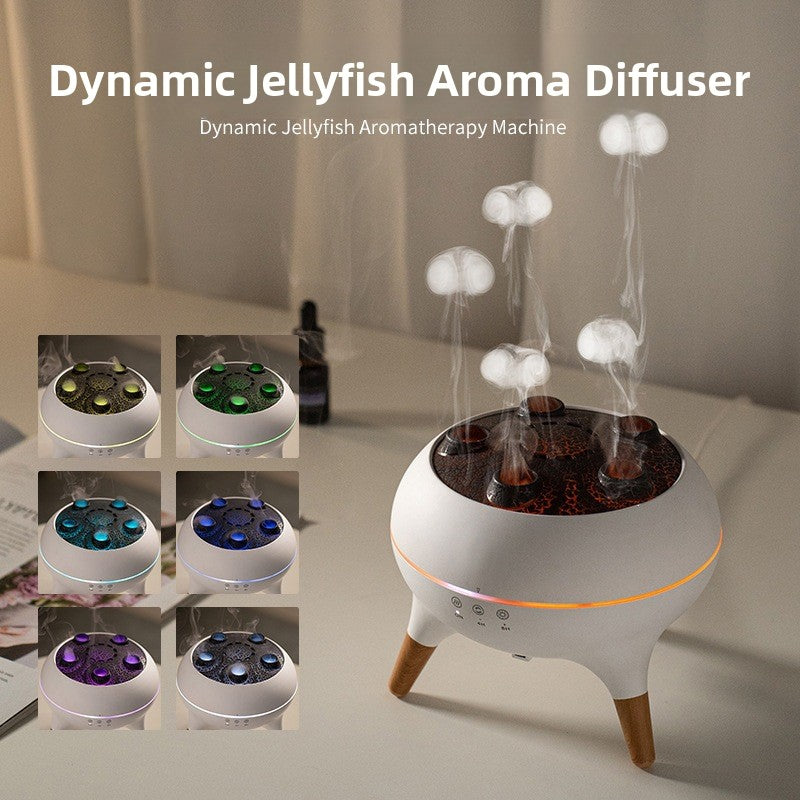 Ultrasonic Essential Oil Diffuser with Flame Effect and Color Changing Lights