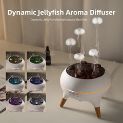 Ultrasonic Essential Oil Diffuser with Flame-Effect Mist & Color Lights