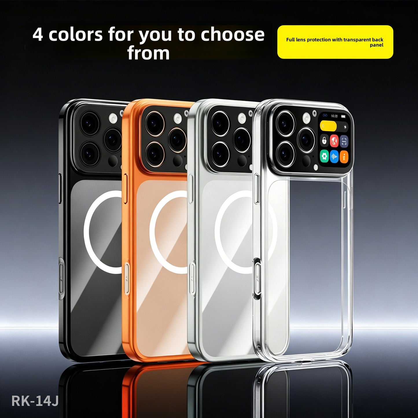 Transparent Magnetic iPhone Case with screen customizable