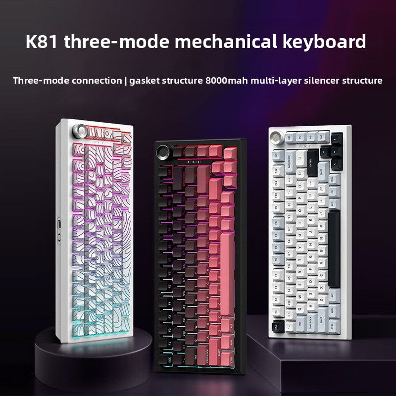 Custom Mechanical Keyboard RGB - Triple Mode Backlight for Ultimate Gaming Experience