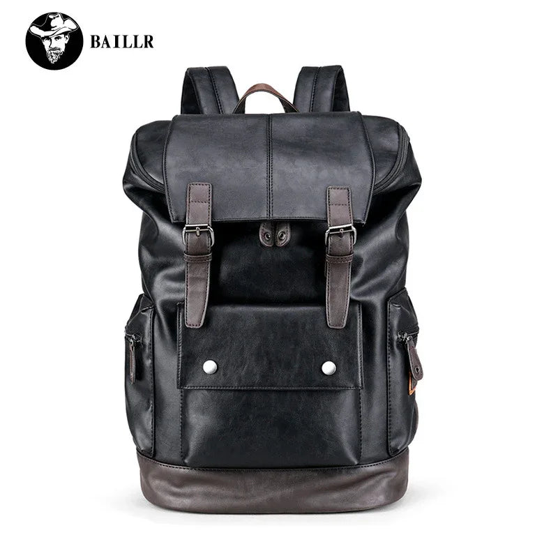 Retro PU Leather Laptop Backpack - ZeeTec Store