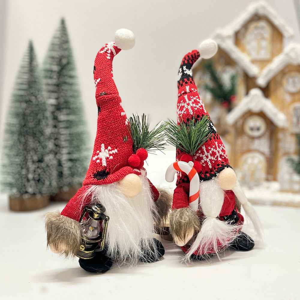 Knitted Hat Faceless Dwarf Doll Christmas Decoration