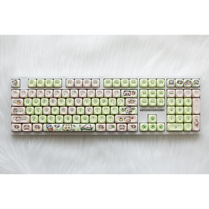 H108 Mechanical Keyboard Wired Wireless Bluetooth Full-Key Anti-Ghosting Gaming Cute Rgb Lighting Silent