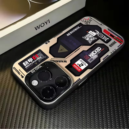 Mechanical sandblasted phone case, Cyberpunk Design, Unique mechanical and matte texture creates a futuristic visual style