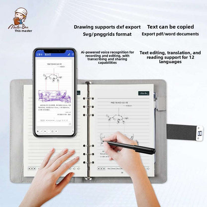 Smart Writing Notebook, Syncs with mobile devices for digital note-taking,  Multifunctional, Paper Screen Sync - Transfers handwritten notes to digital formats in real-time