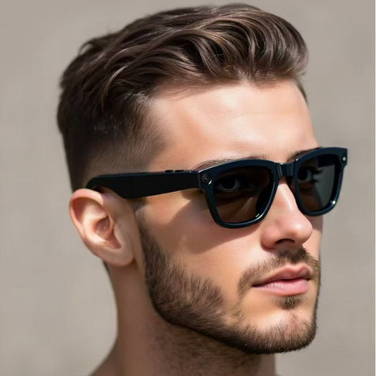 AI Camera Smart Glasses, Built-in camera 500W or 800W, Anti-Shake Technology, Smart Bluetooth, Touch Control, Multi-Functionality: Includes AI translation voice assistant and remote photography, Weight: 370g, Battery Capacity: 230mAh