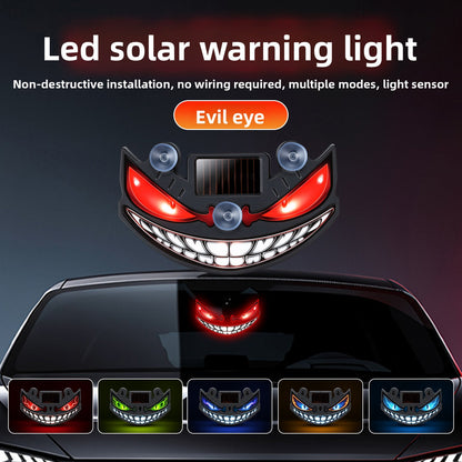 Solar Powered Devil Eye Car Ambient LED Warning Light