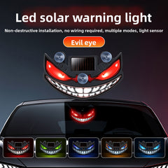 Solar Powered Devil Eye Car Ambient LED Warning Light