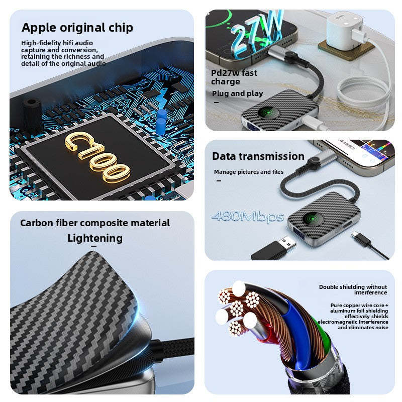 OTG adapter, also known as a three-in-one USB converter