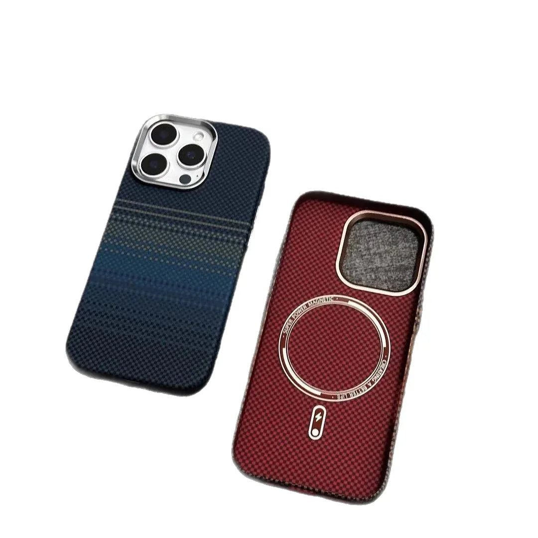 Magnetic Kevlar iPhone Case with Metal Mirror Finish - ZeeTec Store