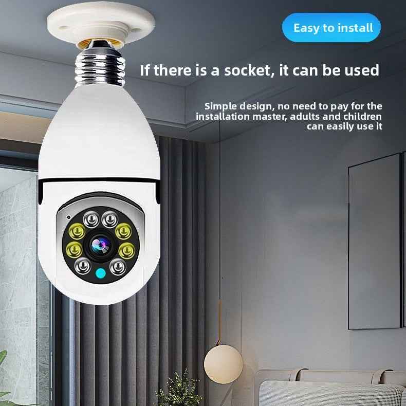 E27 WiFi Light Bulb Security Camera with Night Vision