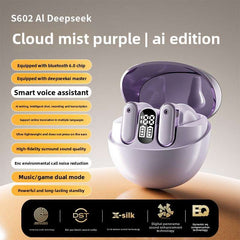 Deepseek Wireless Bluetooth Headset with AI Translation, Noise Reduction, Long Battery Life, Digital Display