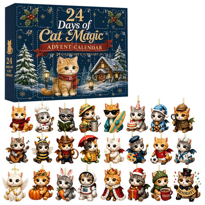 Cute Cat Theme  Advent Calendar Blind Box Christmas Countdown Surprise Gift Interactive Fun