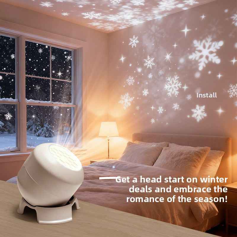 Snowflake Christmas Projection Light with Dynamic Patterns