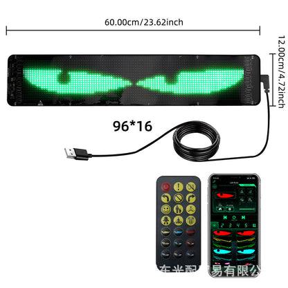 Flexible LED Car Display Screen with Bluetooth Control